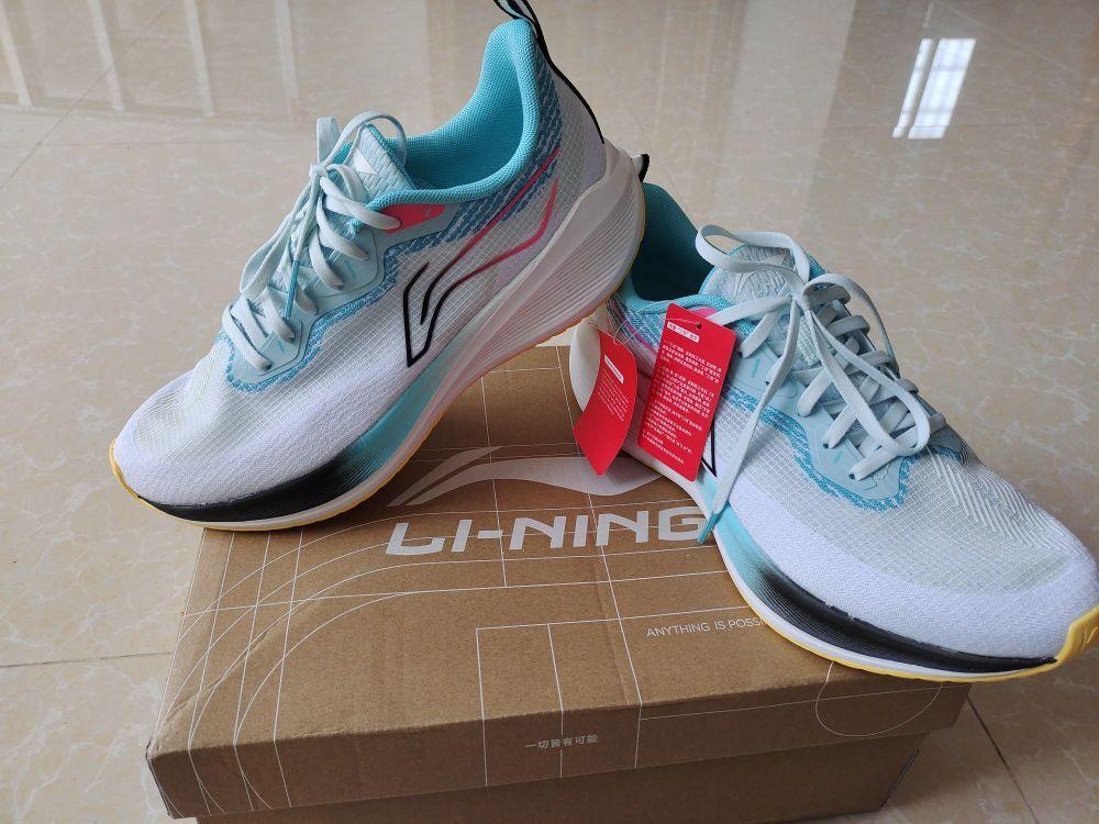 李宁 吾适5S lite 回弹缓震 透气网面 防滑耐磨 舒适轻便 慢跑 跑鞋 薄碗蓝